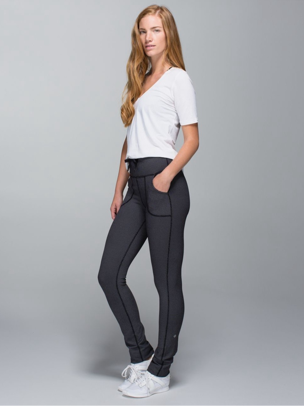 Lululemon | Skinny Will Pants in Diamond Dot‎ Black White print 2